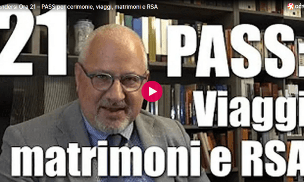 Difendersi Ora 21 – PASS per cerimonie, viaggi, matrimoni e RSA