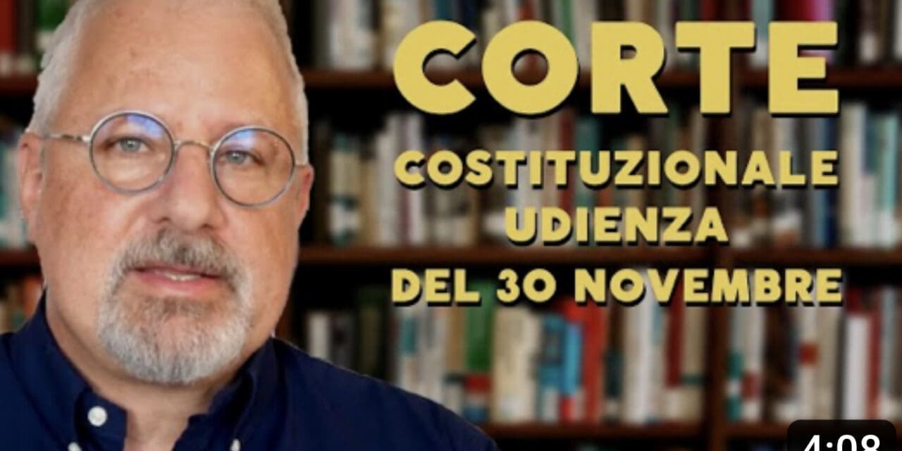 Corte costituzionale – Udienza del 30 novembre