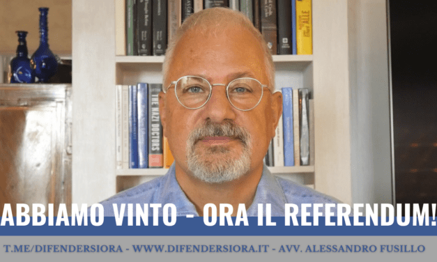 ABBIAMO VINTO – ORA IL REFERENDUM